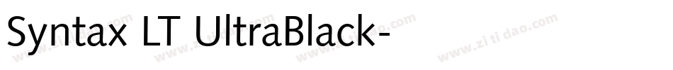 Syntax LT UltraBlack字体转换